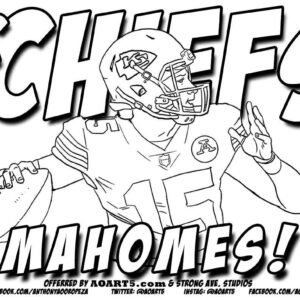 Patrick mahomes coloring pages printable for free download