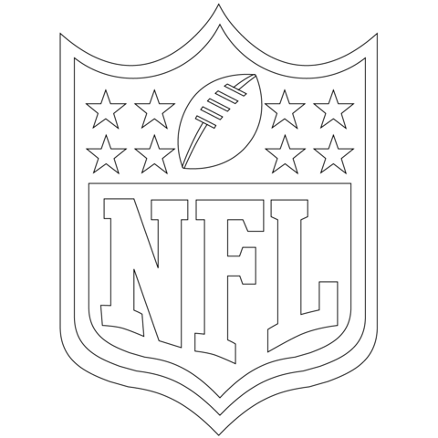 Nfl logo coloring page free printable coloring pages