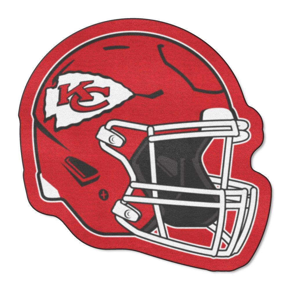 Fanmats kansas city chiefs red ft x ft mascot helmet area rug