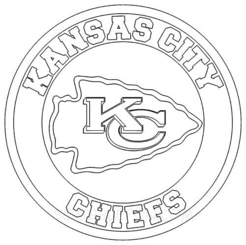 Kansas city chiefs logo image coloring page