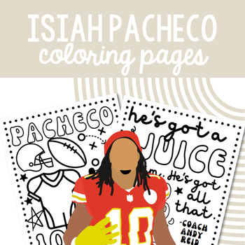 Isiah pacheco coloring pages kansas city chiefs by anniesnotebook