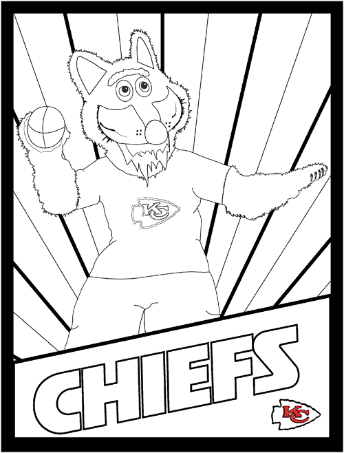 Kc chiefs chiefs mascot coloring pages coloring books