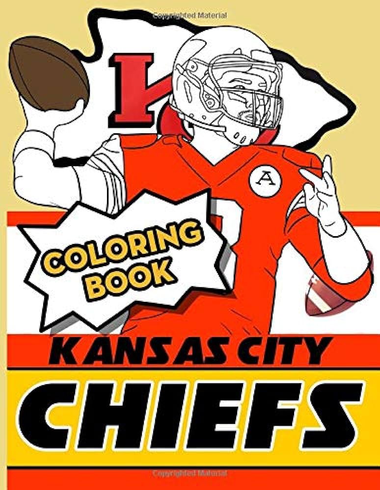 Kansas city chiefs coloring book impressive kansas city chiefs coloring books for adults and kids stress relieving webb kian books