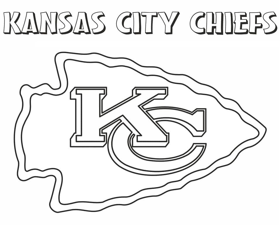 Logo kansas city chiefs coloring page