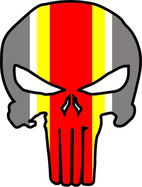 Kansas city chiefs punisher decal sticker