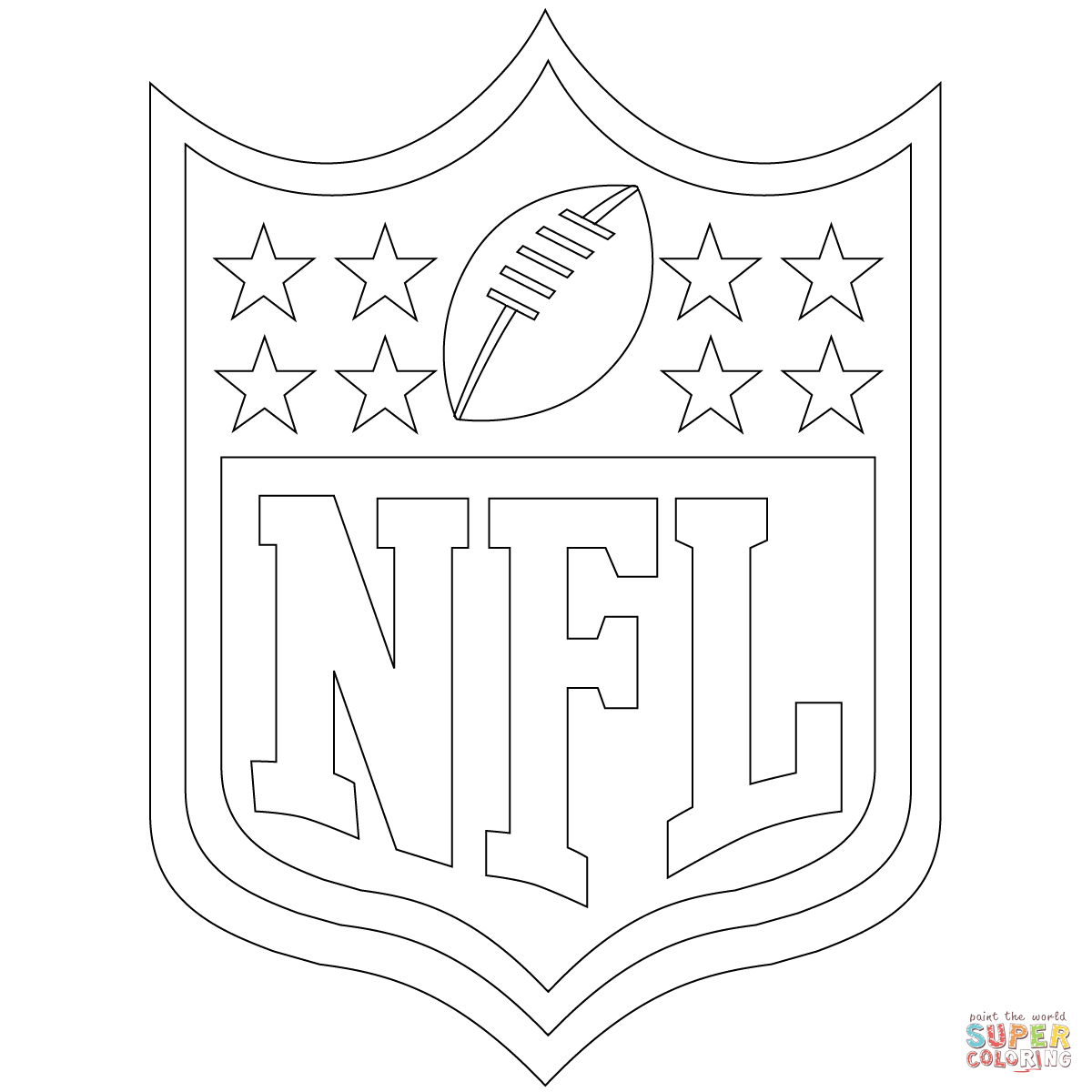 Nfl logo coloring page free printable coloring pages