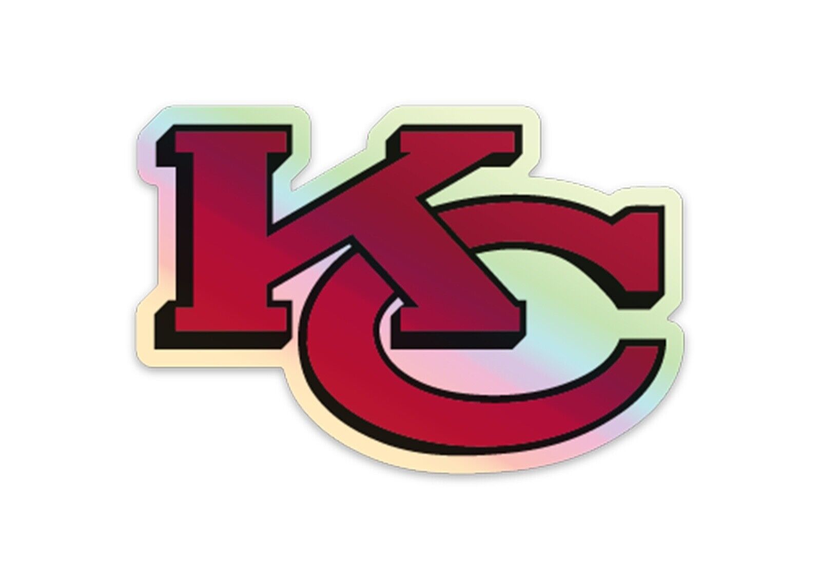 Kansas city chiefs logo type holographic nfl football die