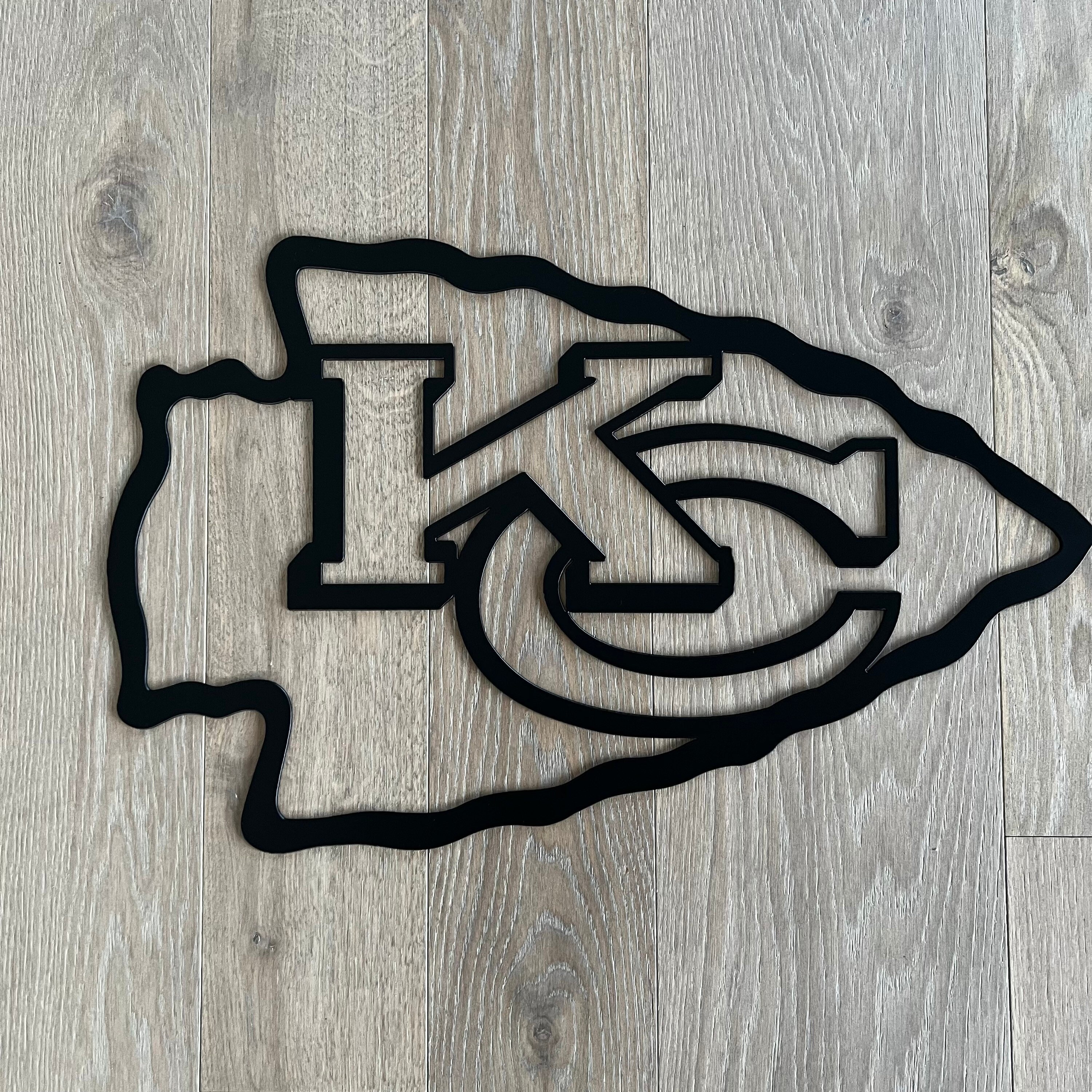 Steel kansas city chiefs sign metal chiefs art metal artwork arrow head stadium football