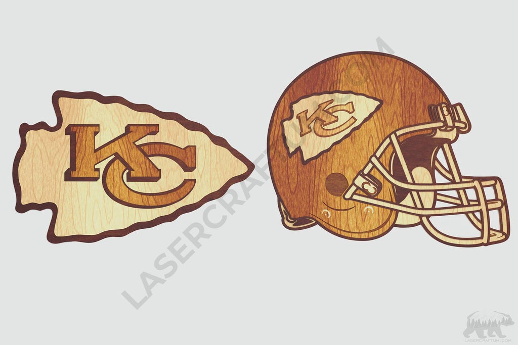 Kansas city chiefs layered design for cutting