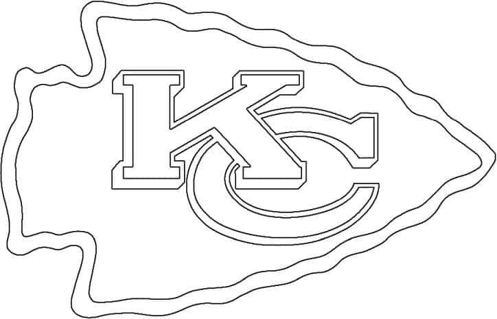 Kansas city chiefs logo coloring page