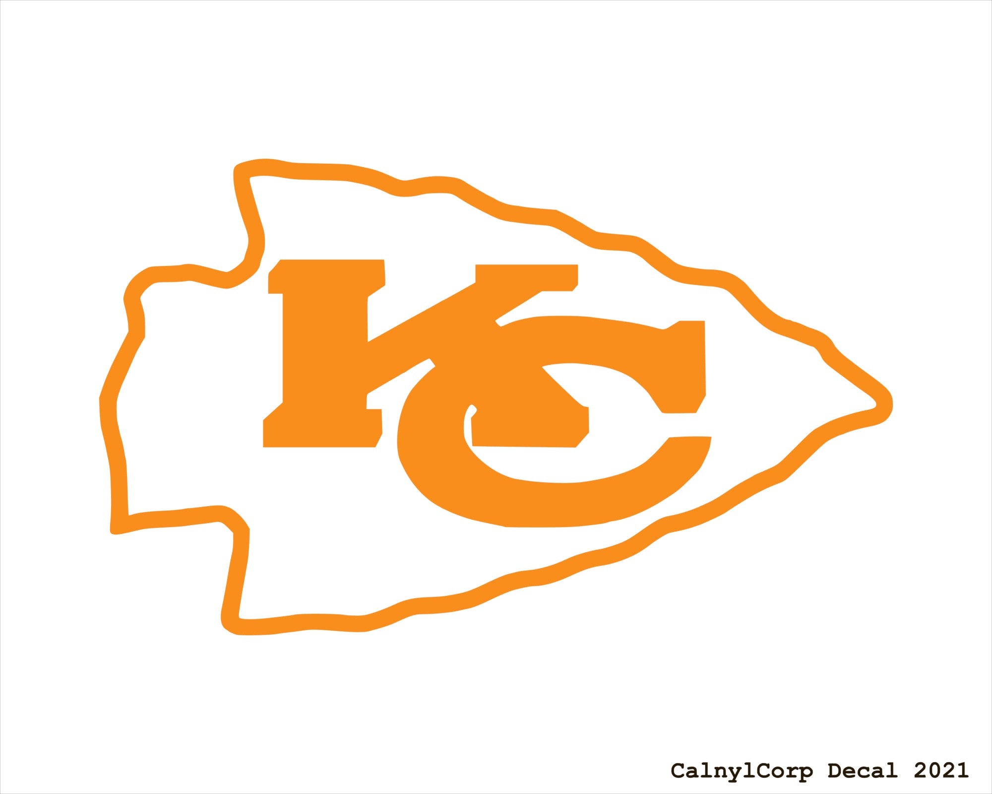 Kansas city chiefs vinyl sticker decals