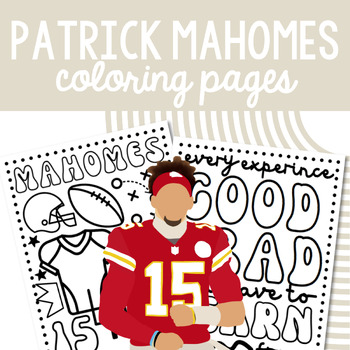 Patrick mahomes coloring pages kansas city chiefs by anniesnotebook