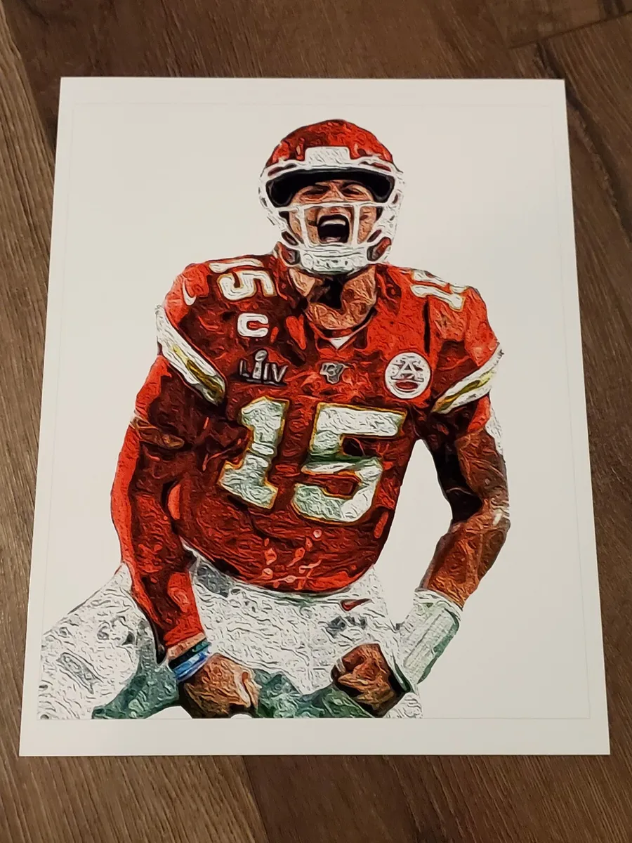 Patrick mahomes art photo rare x poster kansas city chiefs super bowl