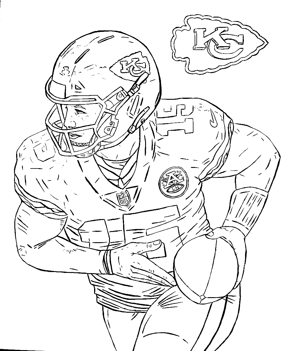 Kansas city chiefs coloring pages printable for free download