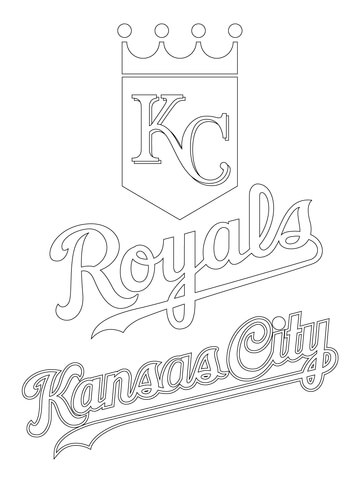 Kansas city royals logo coloring page free printable coloring pages