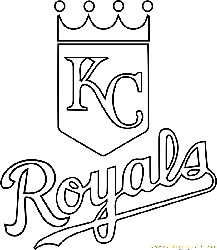 Kansas city royals logo coloring page for kids