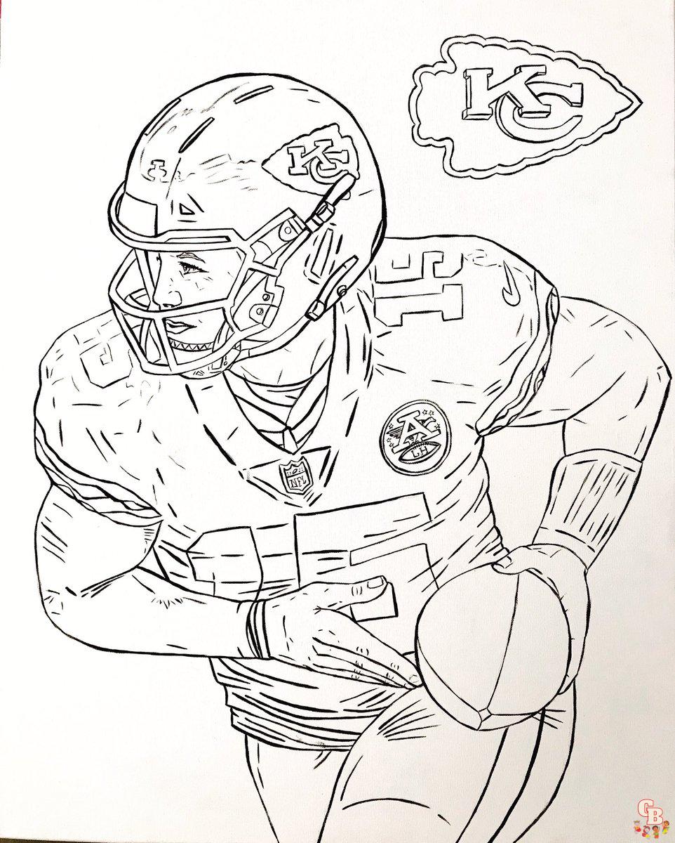 Kansas city chiefs coloring pages for kids