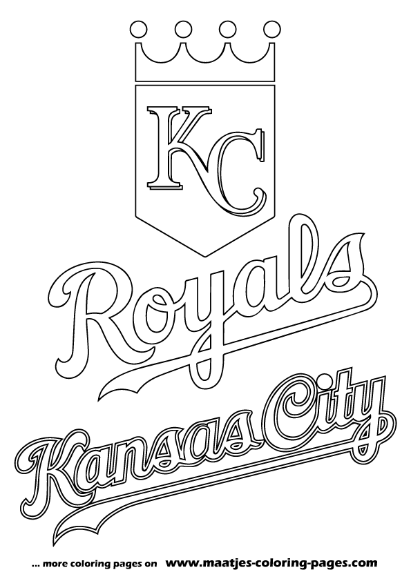 Mlb kansas city royals logo coloring pages