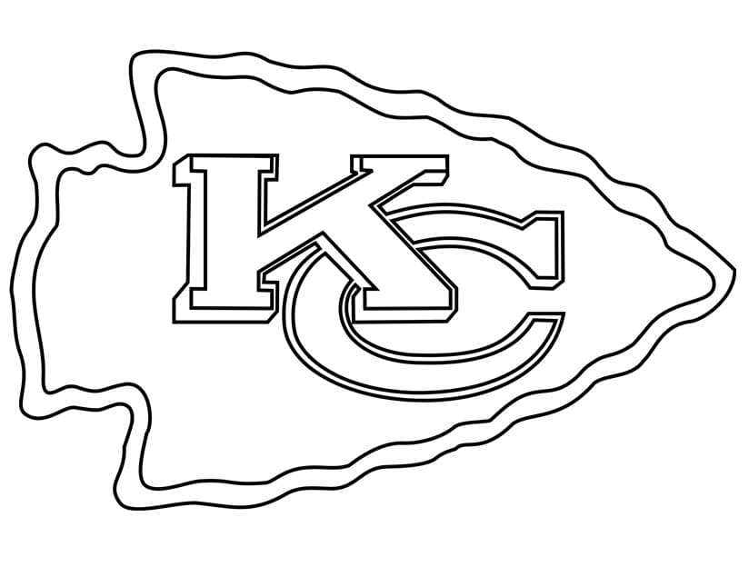 Kansas city chiefs logo coloring page