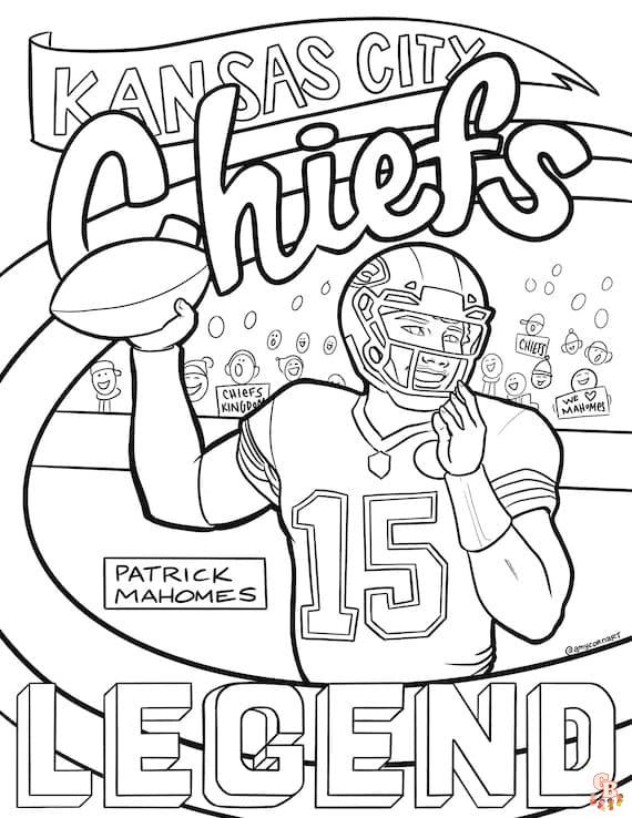 Kansas city chiefs coloring pages for kids