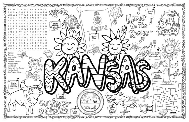 Kansas symbols facts funsheet â pack of