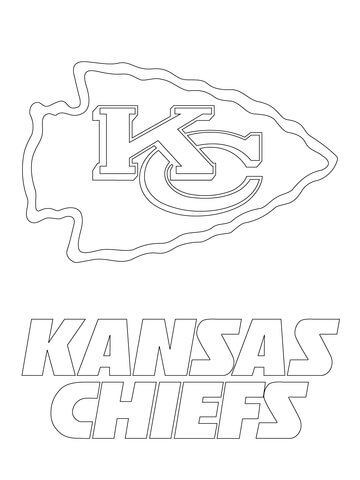 Kansas city chiefs logo coloring page free printable coloring pages