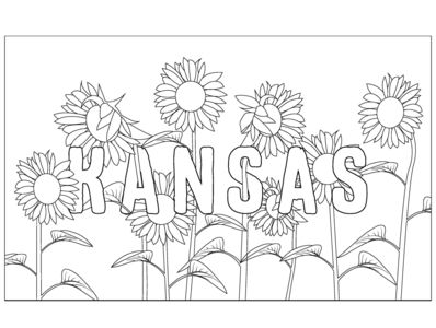 Kansas coloring sheet by meghan kinsherf on