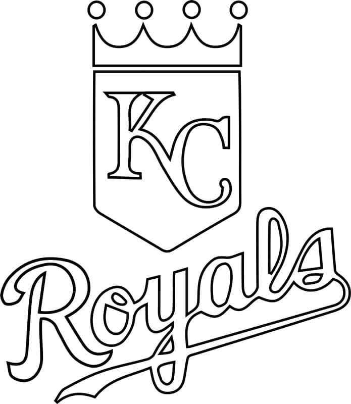 Kansas city royals logo coloring page