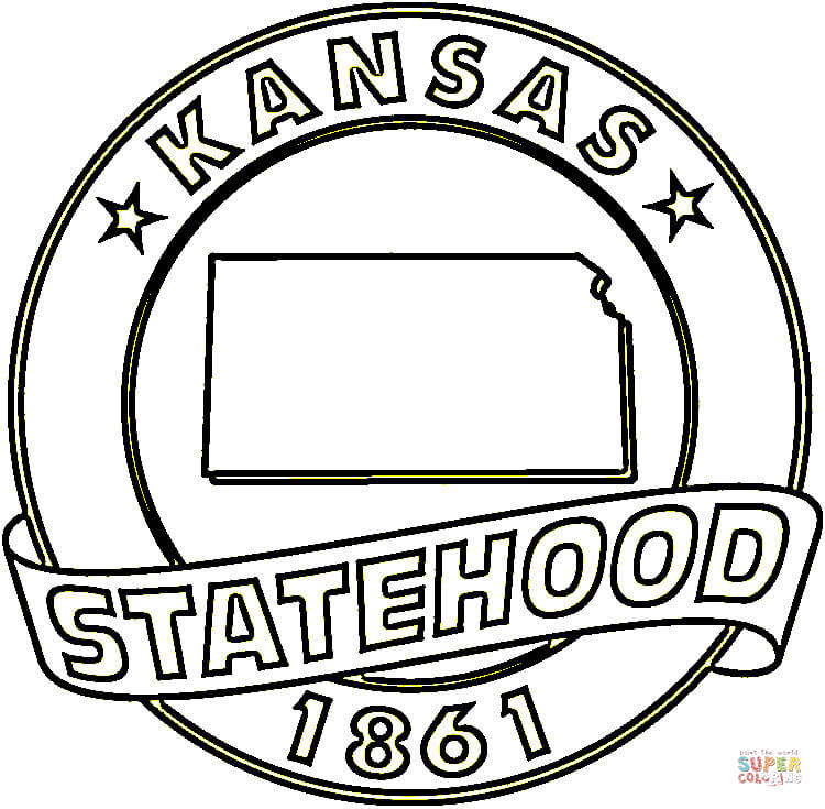 Kansas coloring page free printable coloring pages