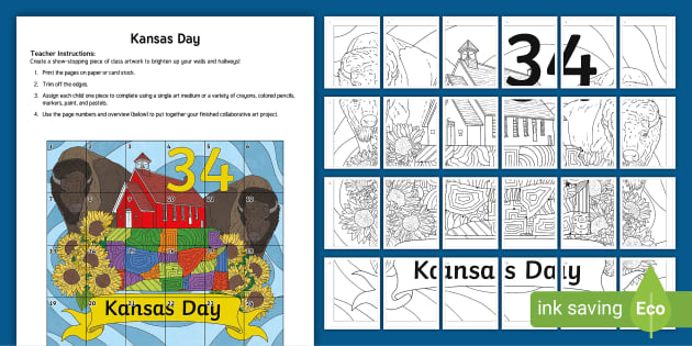 Kansas day collaborative art project kansas day