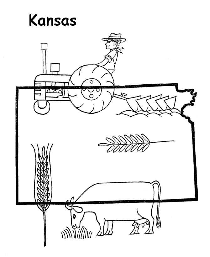 Printable kansas day coloring pages pdf