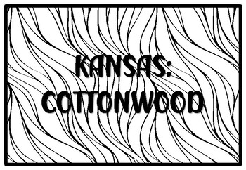 Kansas cottonwood state tree coloring pages by anisha sharma tpt