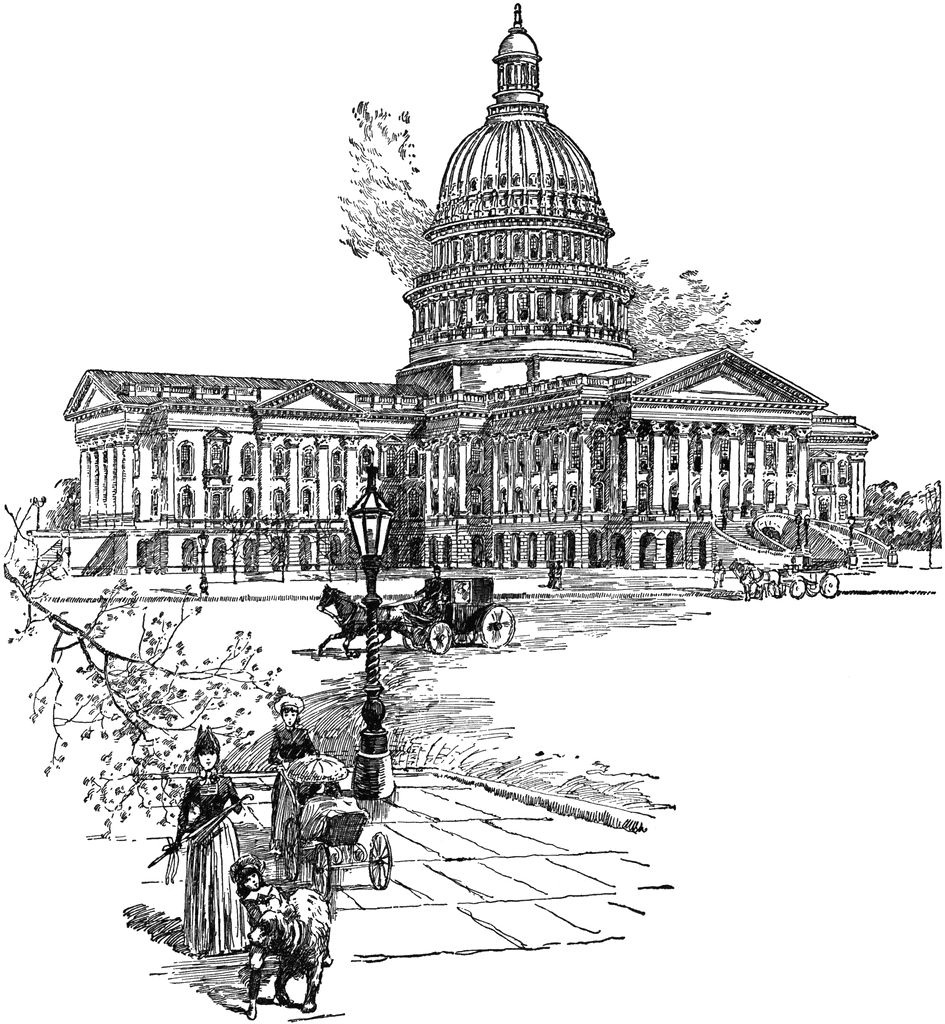 Kansas state capitol topeka clipart