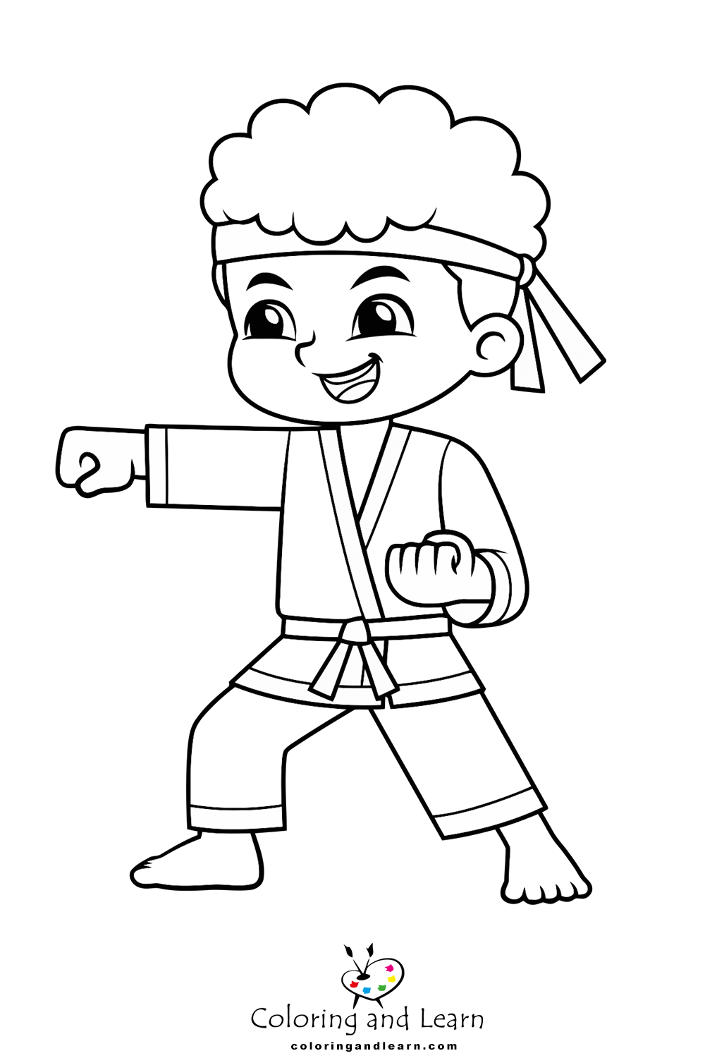 Karate coloring pages