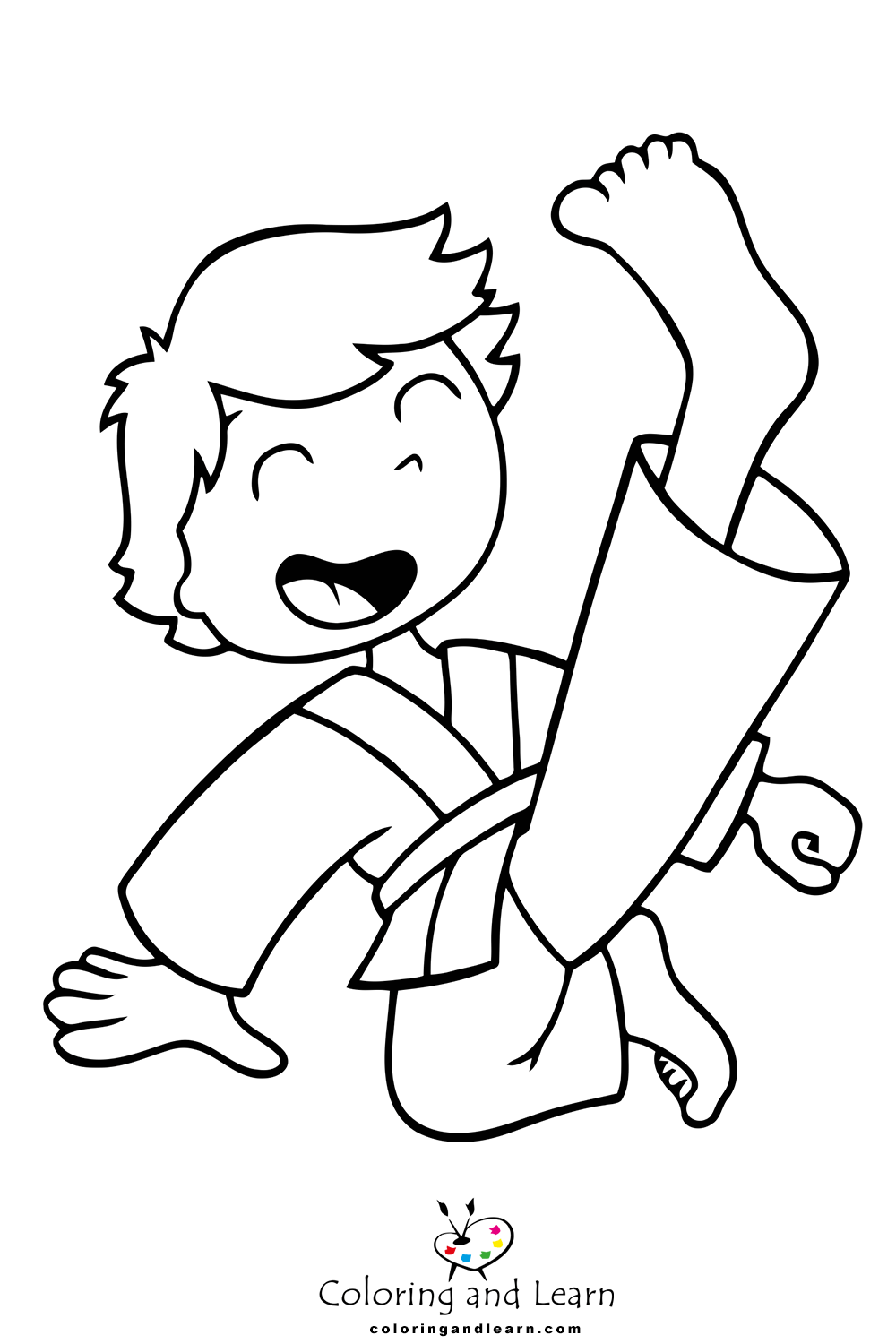 Karate coloring pages