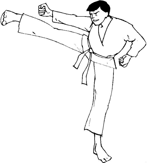 Karate coloring page