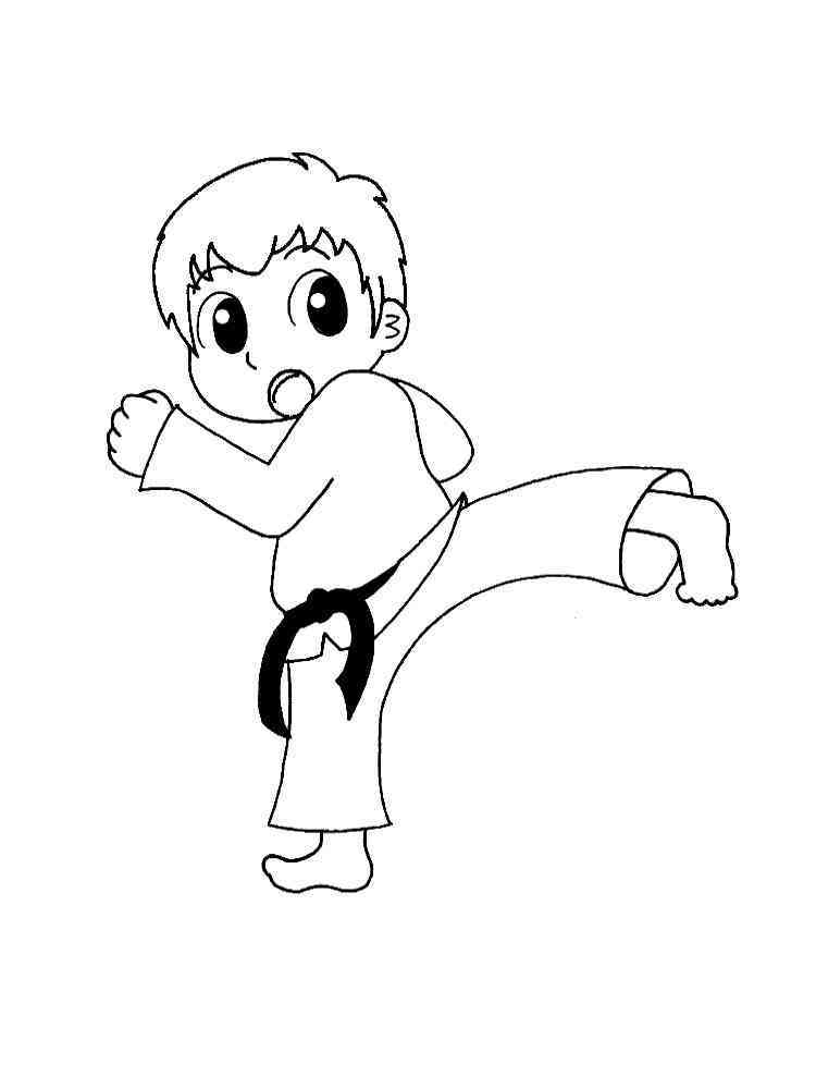 Karate coloring pages