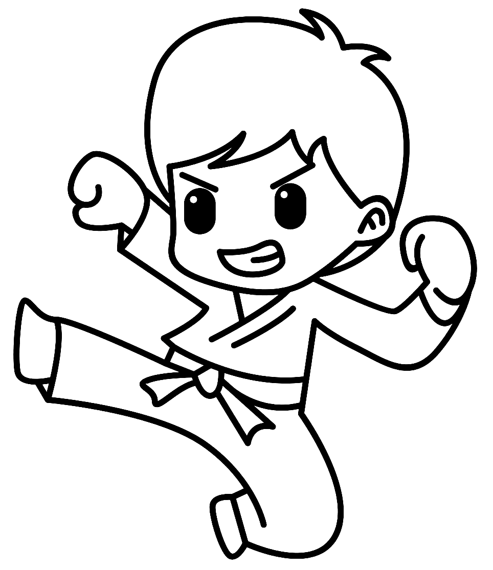 Martial arts coloring pages