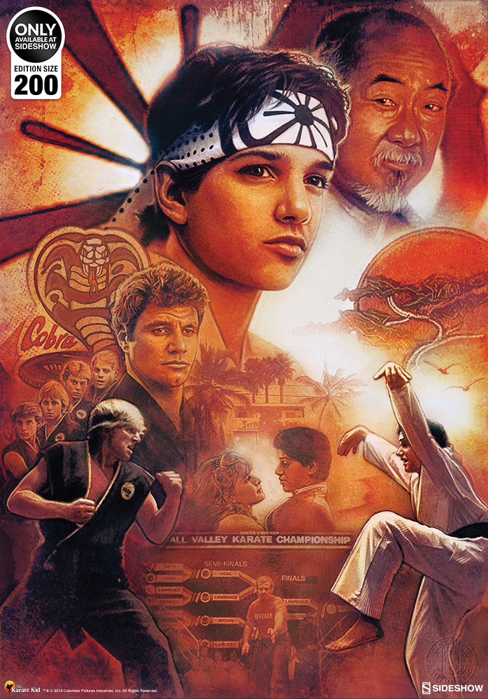 Karate kid th anniversary art print by sideshow collectibles karate kid karate kid cobra kai karate kid movie