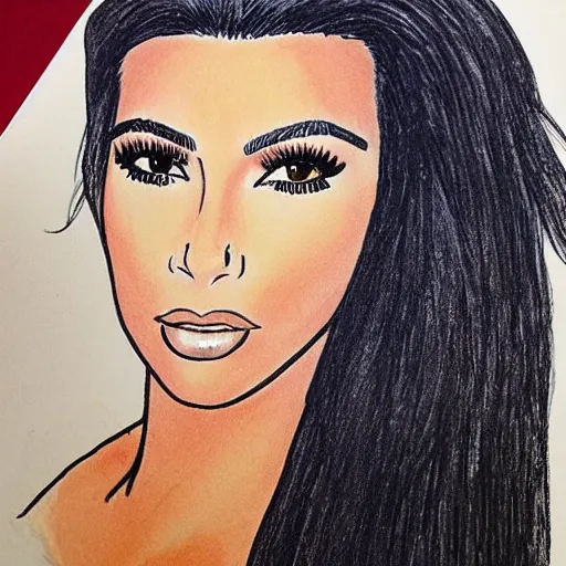 Kim kardashian coloring book picture half