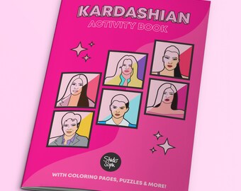 Kardashian activity book kardashians coloring book kim kardashian kris jenner kylie jenner kourtney kardashian birthday gift