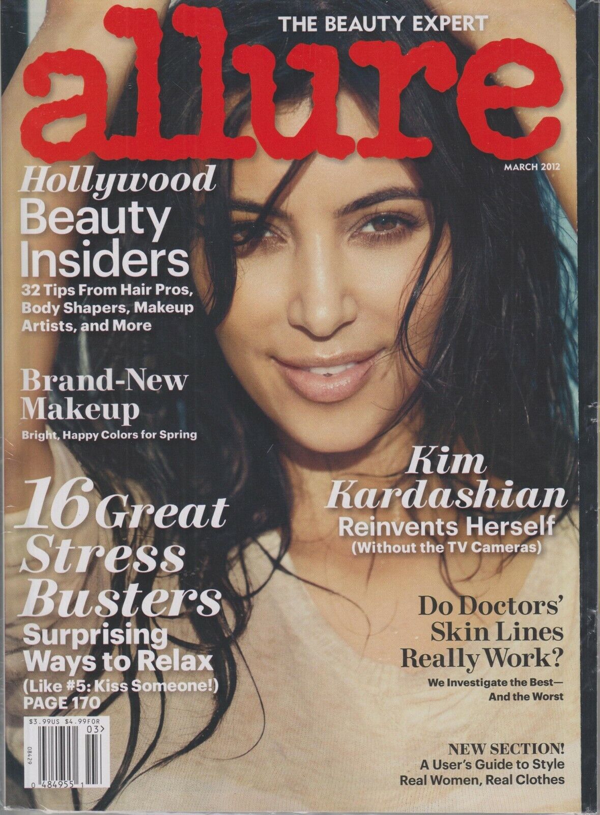 Allure march kim kardashian reinvents herself magazine womens beauty