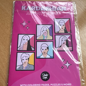 Kardashian activity book kardashians coloring book kim kardashian kris jenner kylie jenner kourtney kardashian birthday gift