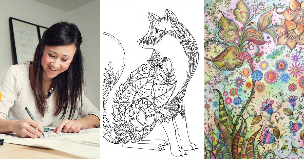 Artist creates adult coloring books and sells more than a million copies bored panda