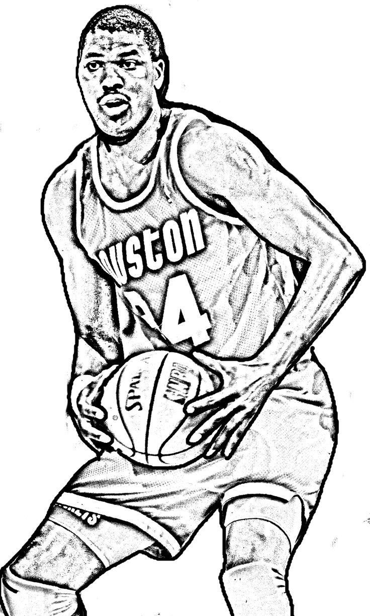 Printable hakeem olajuwon coloring pages pdf