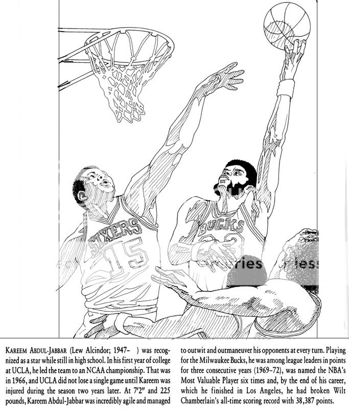 Every month is black history month black history coloring pages kareem abdul jabbar and roy campanella