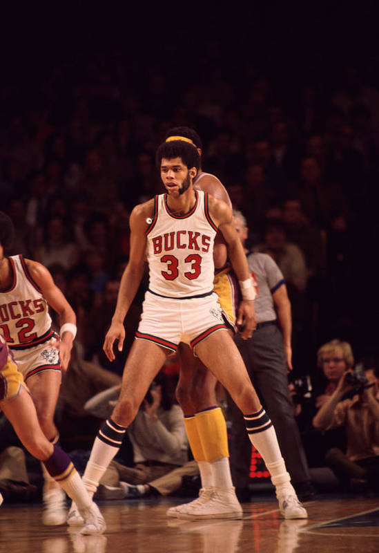 Kareem abdul jabbar looking for pass art print by retro images archive