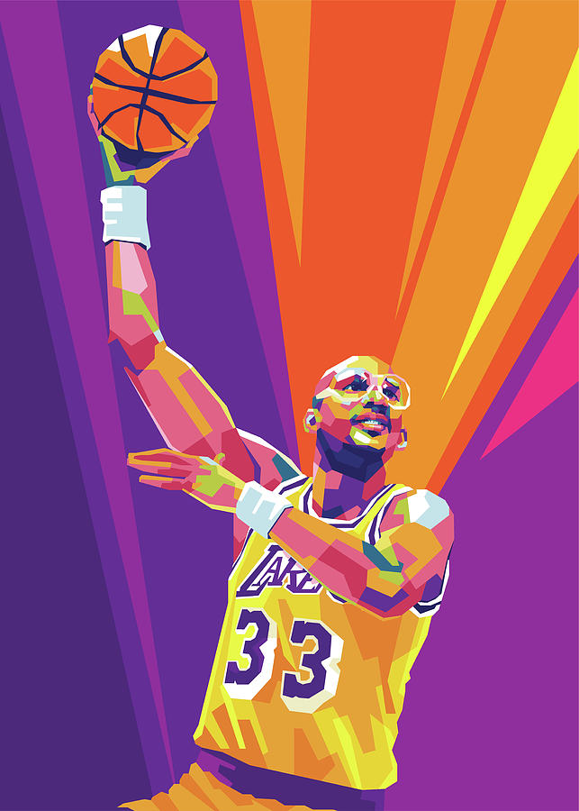 Kareem abdul jabbar wpap pop art digital art by gilang bogy