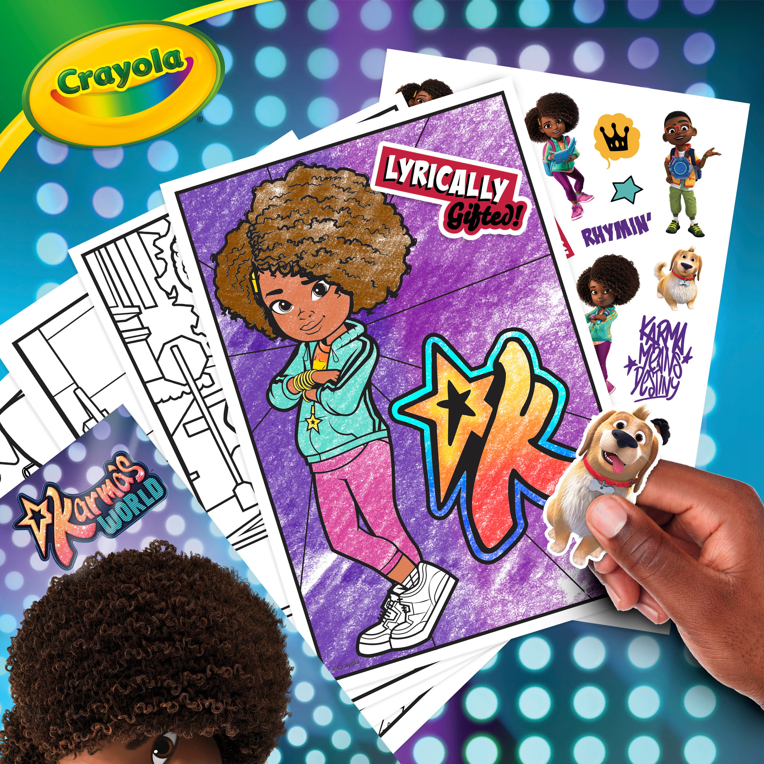 Crayola karmas world coloring book with stickers pgs gifts for kids