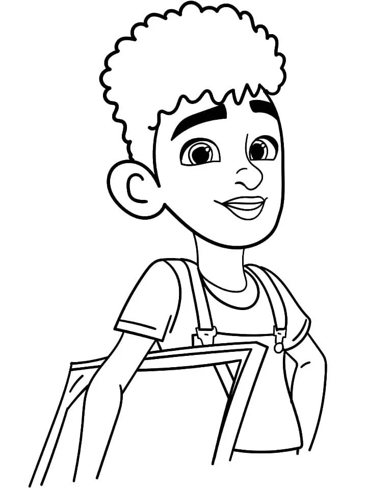 Winston torres from karmas world coloring page